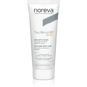 Különleges ajánlat NorevaTrio White XP Anti-Dark Spot Care SPF 50+ napozókrém arcra a pigment foltok ellen