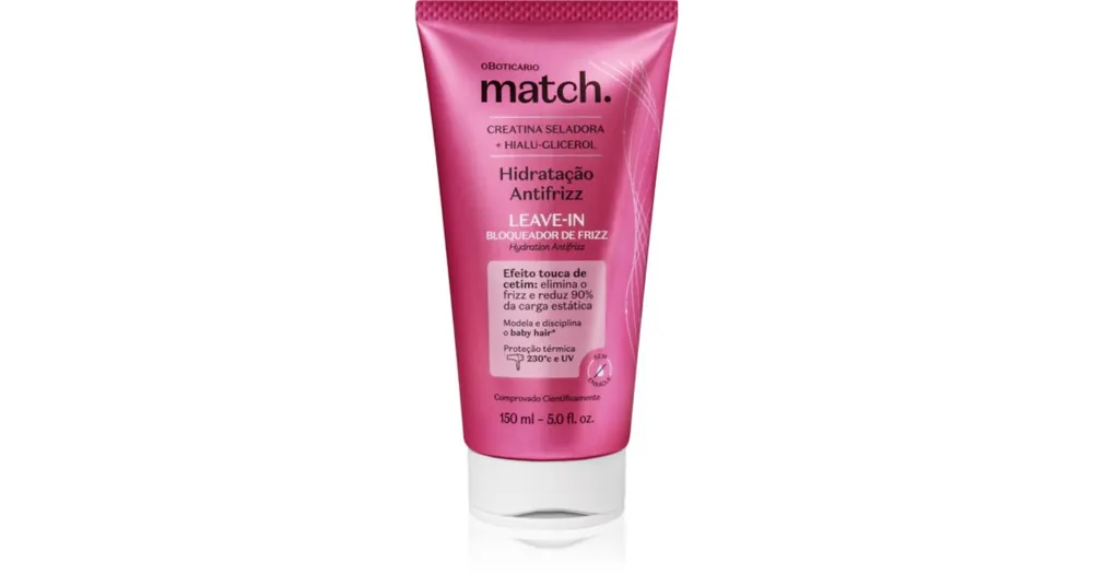 Szezonális akció oBoticárioMatch. Anti-Frizz öblítés nélküli kondicionáló hidratáló hatással