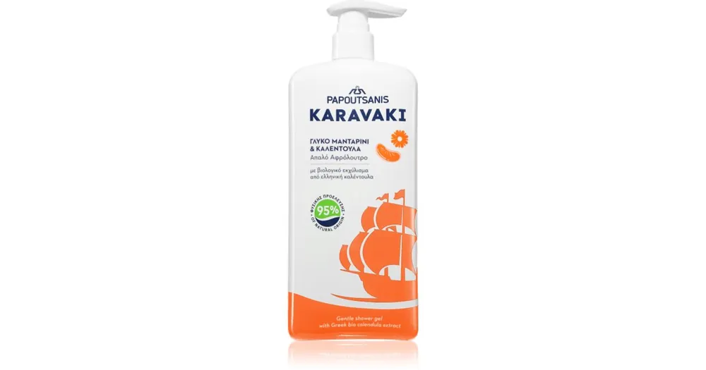 PAPOUTSANISKaravaki Mandarine-Calendula tusfürdő gél Prémium