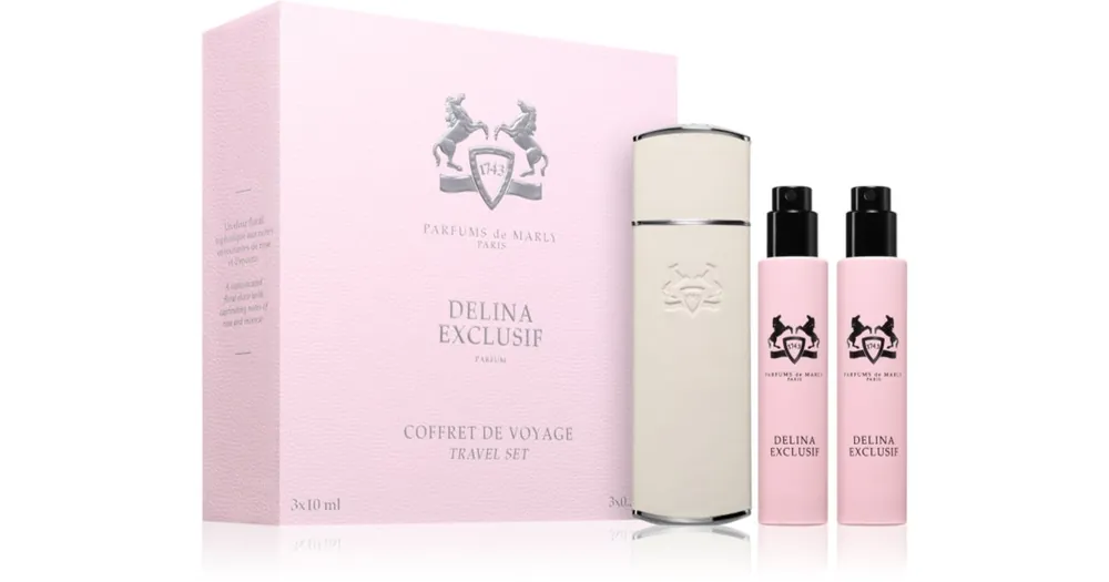 Parfums De MarlyDelina Exclusif Travel Set utazási készlet tokkal hölgyeknek Gyors szállítás