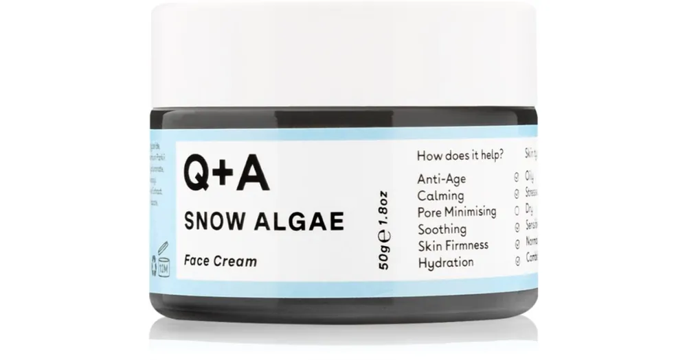 Q+ASnow Algae tápláló hidratáló száraz nagyon száraz érzékeny bőrre Legjobb ár