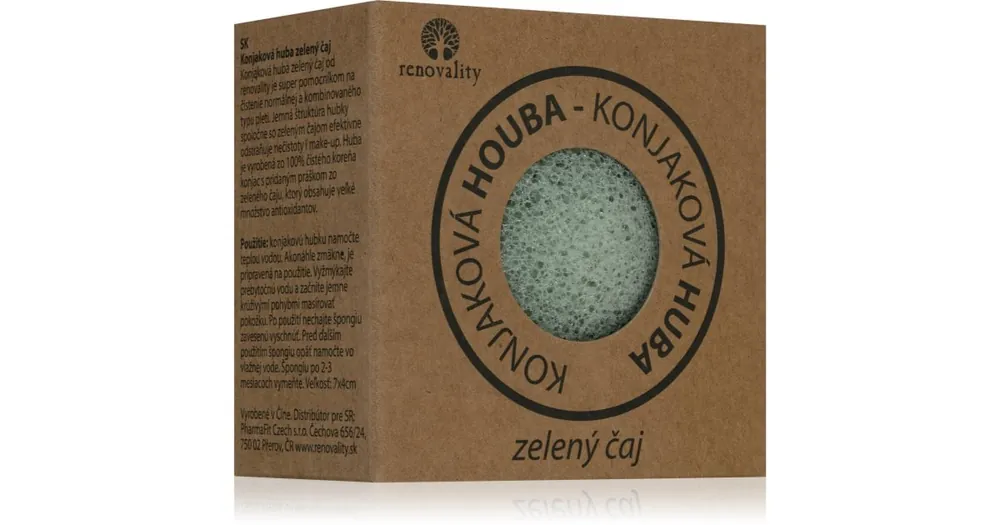 Rendeld meg most RenovalityKonjac mushroom green tea tisztító szivacs normál és kombinált bőrre