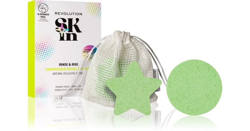 Újdonság Revolution SkincareRinse & Rise tisztító szivacs az arcra