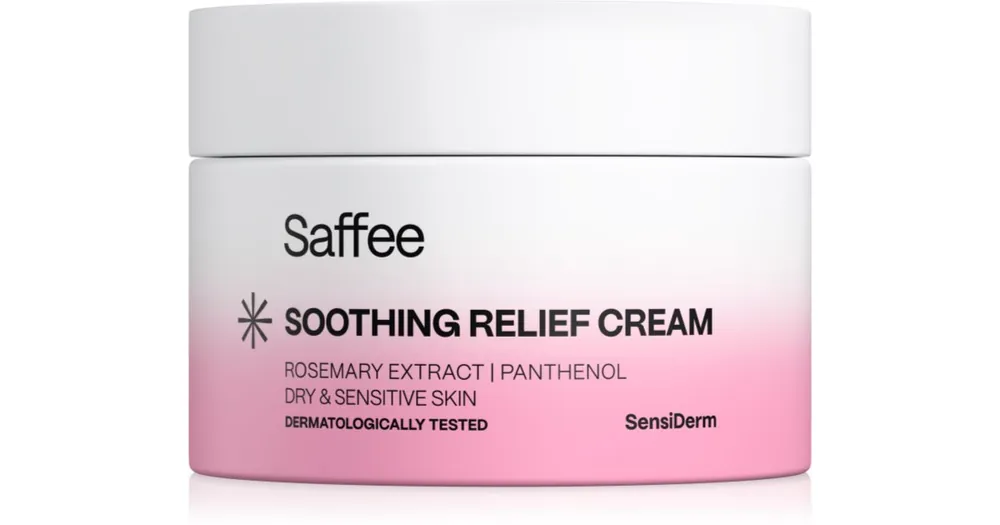 Bestseller SaffeeSensiDerm Soothing Relief Cream nyugtató arckrém száraz és érzékeny bőrre