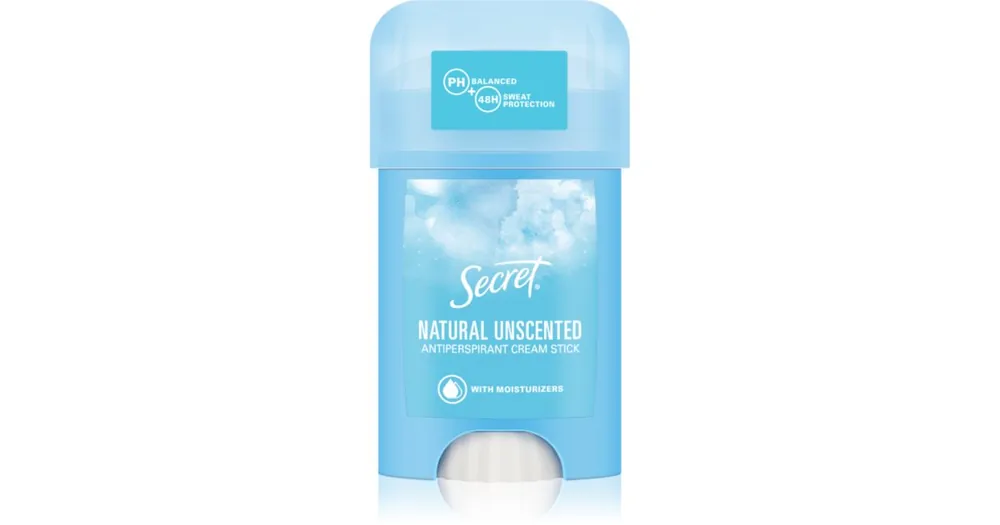 Csak ma SecretNatural Unscented Antiperspirant Cream Stick krémes izzadásgátló hölgyeknek
