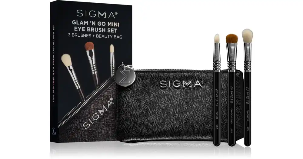 Sigma BeautyBrush Set Glam N Go Ecsetkészlet táskával Korlátozott ajánlat