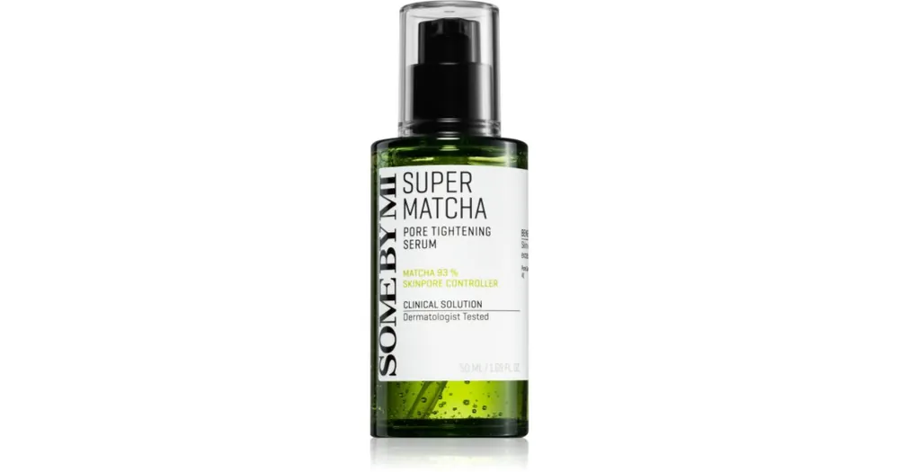 Vásárlói kedvenc Some By MiSuper Matcha Pore Tightening Serum nyugtató szérum a fénylő arcbőr és a kitágult pórusok ellen