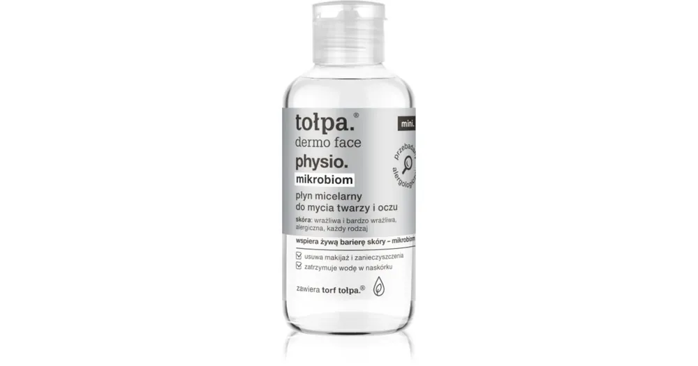 Végkiárusítás TołpaDermo Face Physio Mikrobiom tisztító micellás víz