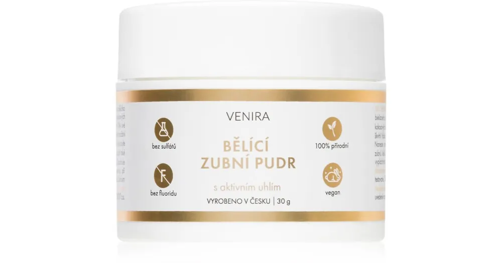 Biztonságos fizetés VeniraWhitening Tooth Powder fogfehérítő por aktív szénnel kókuszzal