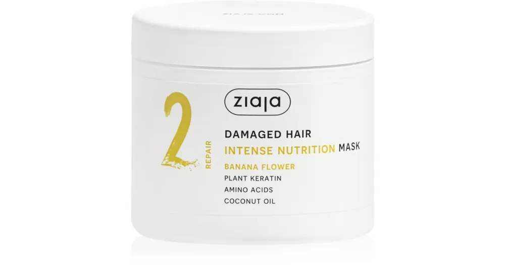 ZiajaPlant Essentials Banana Flower tápláló hajmaszk a károsult hajra Azonnal elérhető