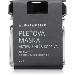 Almara SoapFace Active Charcoal & Nettle arcmaszk zsíros és problémás bőrre Expressz kézbesítés
