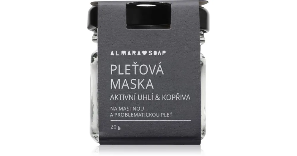 Almara SoapFace Active Charcoal & Nettle arcmaszk zsíros és problémás bőrre Expressz kézbesítés