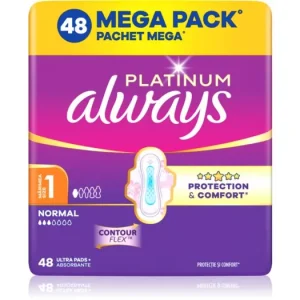 Árcsökkenés AlwaysPlatinum Normal Size 1 egészségügyi betétek szárnyakkal