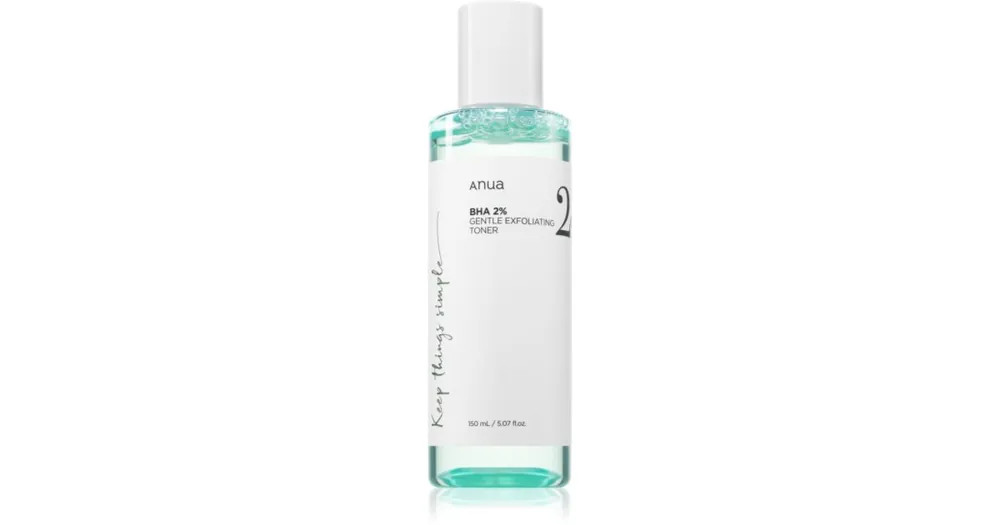 AnuaBHA 2% Gentle Exfoliating Toner gyengéd bőrhámlasztó tonik problémás és pattanásos bőrre Expressz szállítás