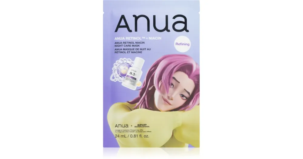 Utolsó esély AnuaK-Pop Demon Hunters Retinol Niacin Night Care Mask bőrmegújító éjszakai maszk ráncokra