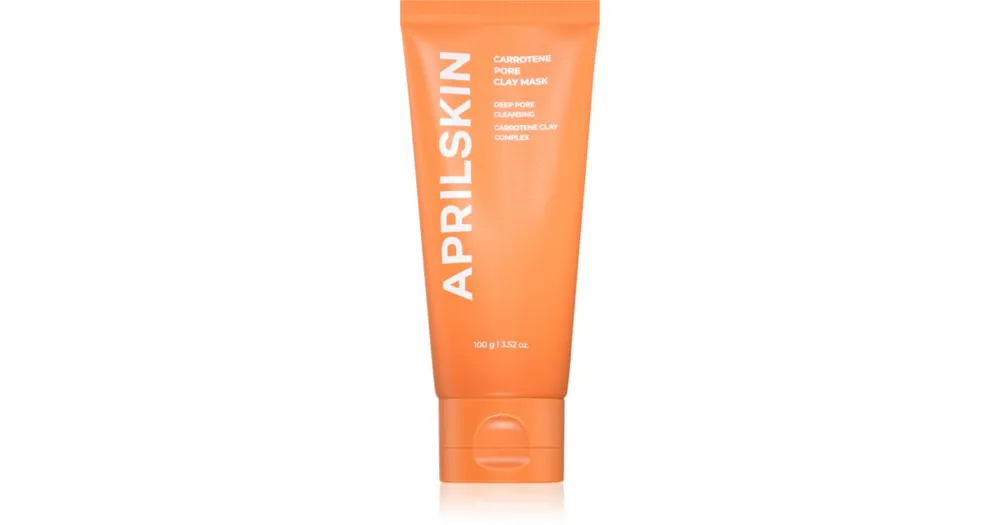 Prémium APRILSKINCarrotene IPMP Quick Dry Pore Tightening Clay Mask tisztító agyagos arcmaszk a kitágult pórusokra