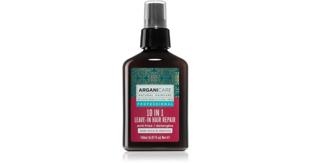 Nézd meg most ArganicareKeratin 10 In 1 Leave-In Hair Repair regeneráló szérum töredezés ellen