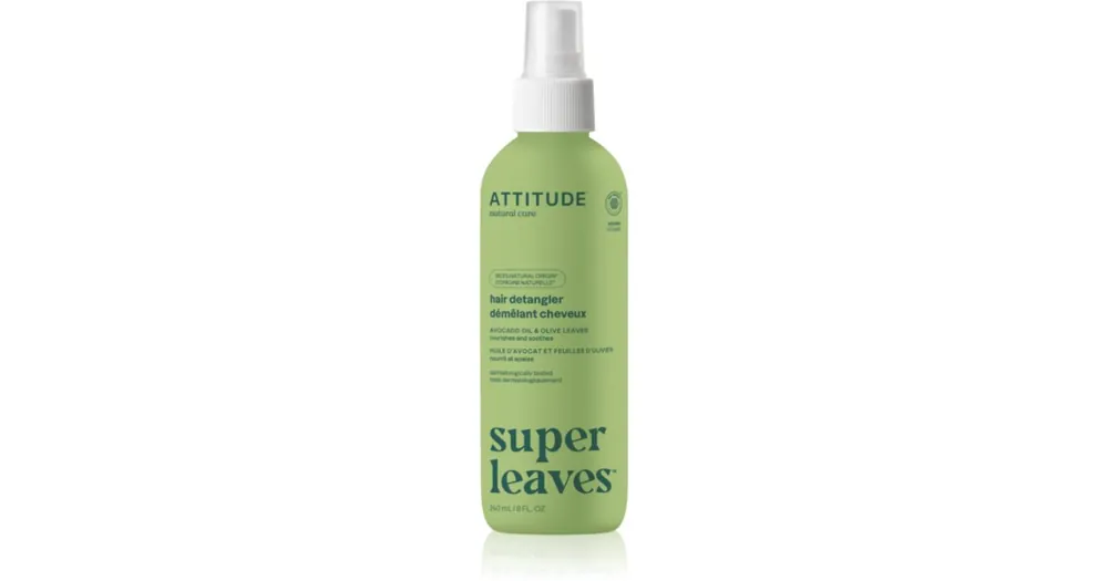 AttitudeSuper Leaves Avocado Oil & Olive Leaves spray a könnyű kifésülésért normál és száraz hajra Végkiárusítás