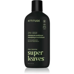 Gyors kiszállítás AttitudeSuper Leaves Matcha & Bergamot sampon és kondicionáló 2 az 1-ben