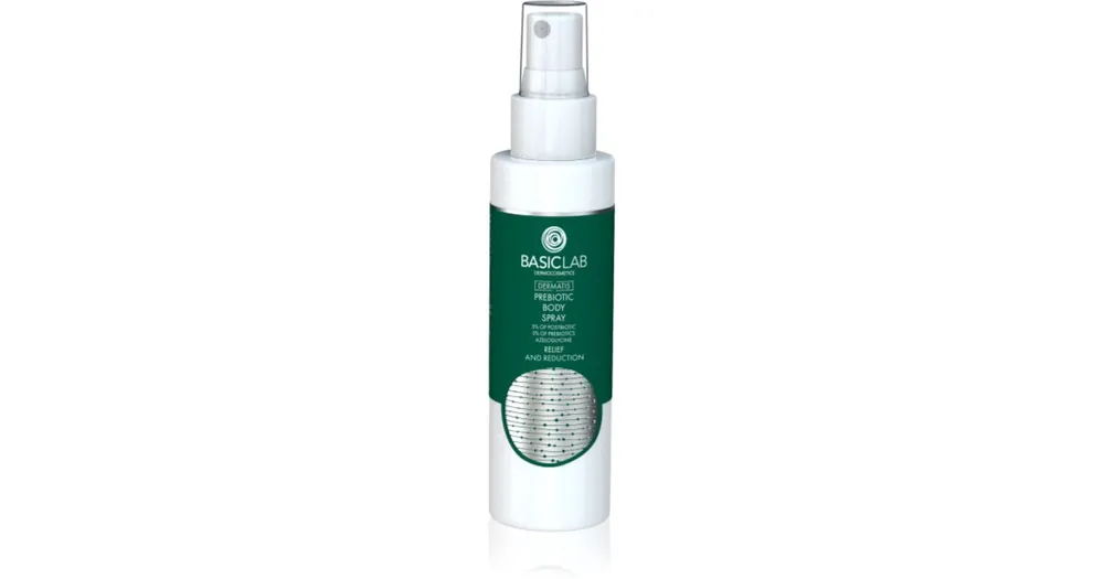 Újdonság BasicLabDermocosmetics Dermatis Prebiotikus hidratáló folyadék a bőr érzékenységének enyhítésére spray -ben