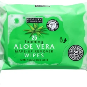 Beauty FormulasAloe Vera nedves tisztító törlőkendők hialuronsavval Újdonság