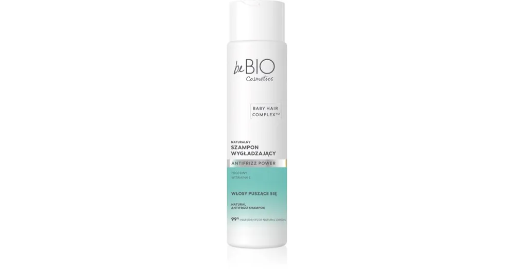 Végkiárusítás beBIOBaby Hair Complex Antifrizz Power kisimító sampon hajra töredezés ellen