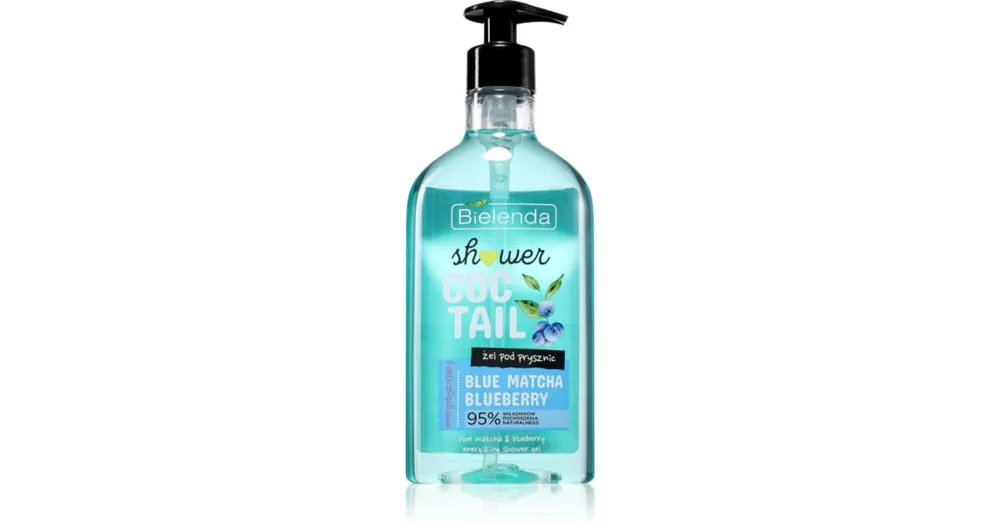 BielendaShower Coctail Blue Matcha + Blueberry energizáló tusfürdő gél antioxidáns hatású Azonnal elérhető