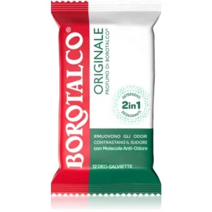 Expressz kézbesítés BorotalcoOriginal Deo Wipes frissítő nedves törlőkendők lábakra, testre és hónaljra