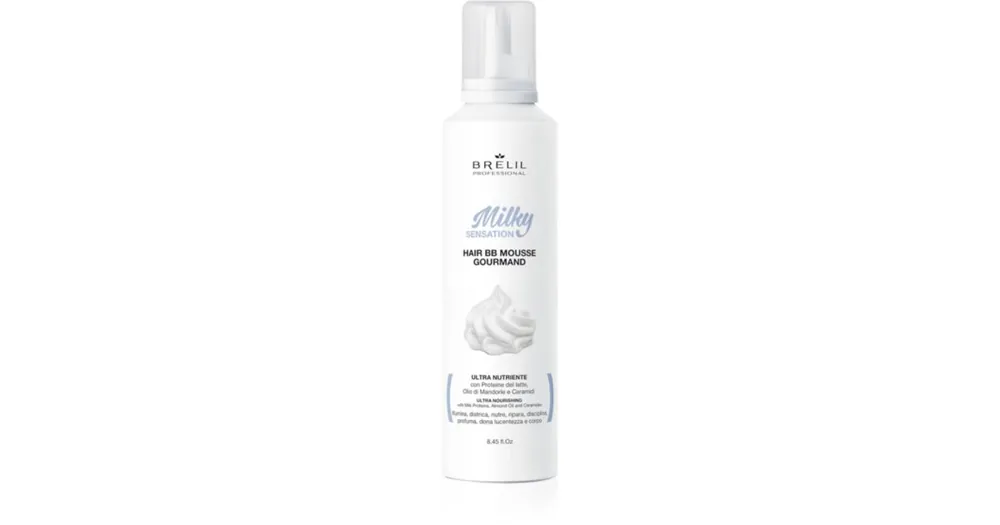 Brelil ProfessionalMilky Sensation Hair BB Mousse hidratáló hab a rakoncátlan és töredezett hajra Utolsó esély