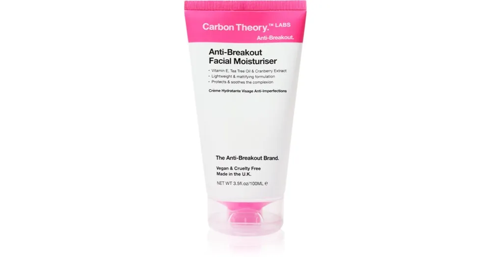 Különleges ajánlat Carbon TheoryAnti-Breakout Facial Moisturiser hidratáló arckrém a bőr tökéletlenségei ellen