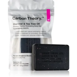 Csak ma Carbon TheoryCharcoal & Tea Tree Oil tisztító testpeeling