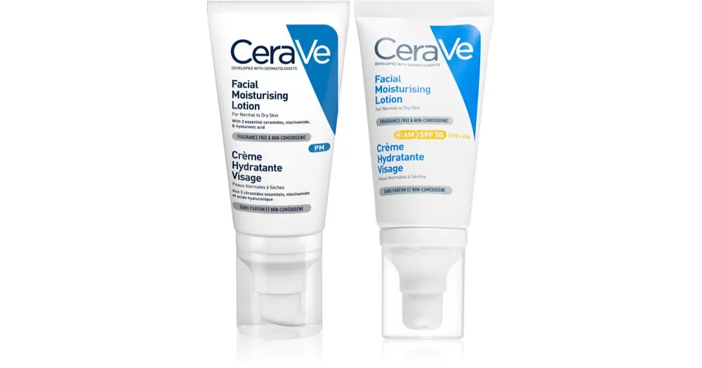 Kedvezmény CeraVeMoisturizers Facial Moisturising Lotion szett az intenzív hidratálásért