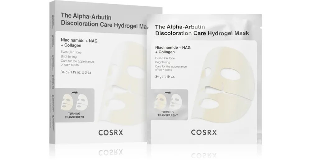 CosrxThe Alpha-Arbutin Discoloration Care hidrogél maszk egységesíti a bőrszín tónusait Prémium
