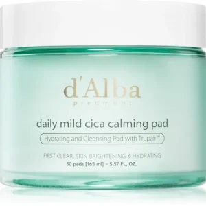 Biztonságos vásárlás d‘AlbaDaily Mild Cica Calming Pad bőrnyugtató korongok a bőr intenzív hidratálásához