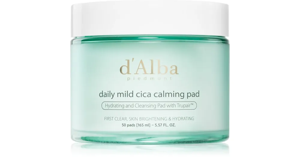 Biztonságos vásárlás d‘AlbaDaily Mild Cica Calming Pad bőrnyugtató korongok a bőr intenzív hidratálásához