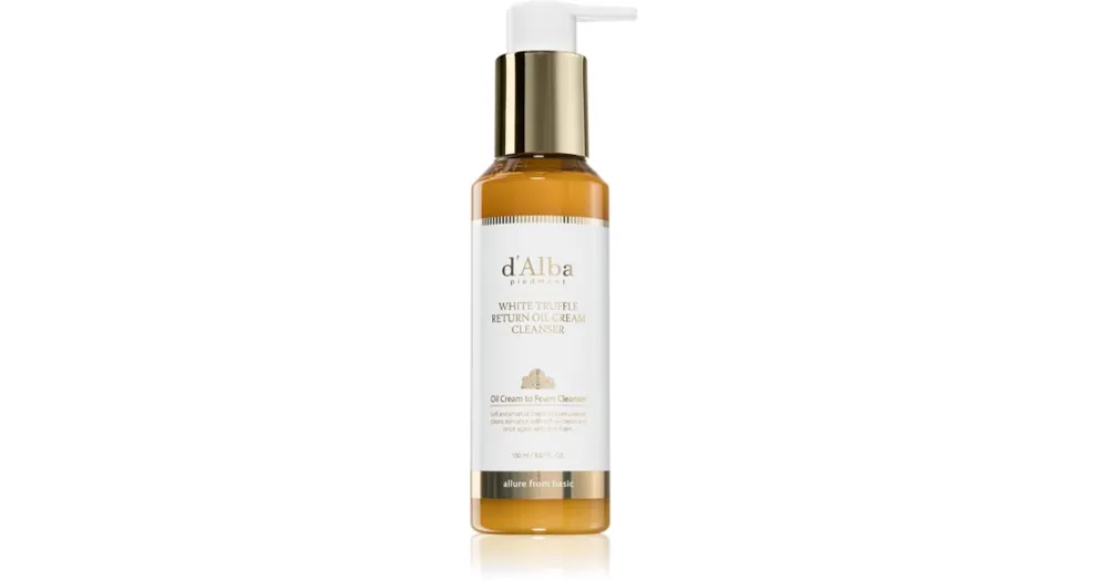 d‘AlbaWhite Truffle Return Oil Cream Cleanser hidratáló tisztítóolaj az élénk és kisimított arcbőrért Legkelendőbb