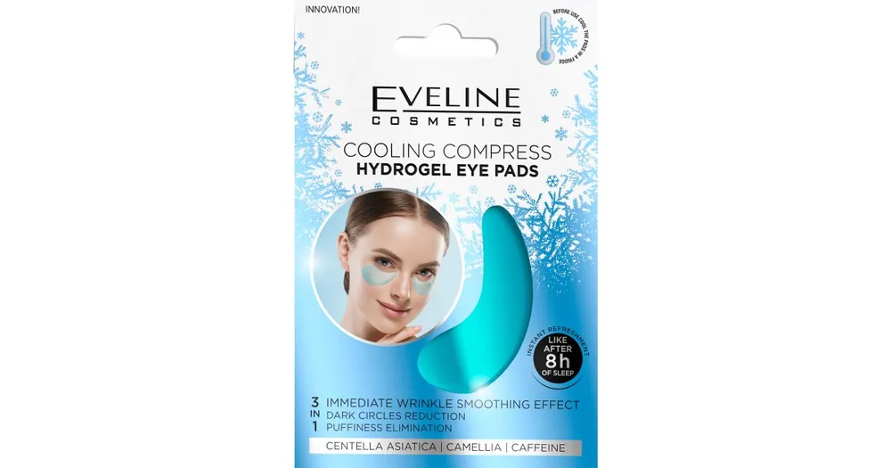 Eveline CosmeticsHydra Expert hidrogél maszk a szem körül hűsítő hatással Gyors kiszállítás