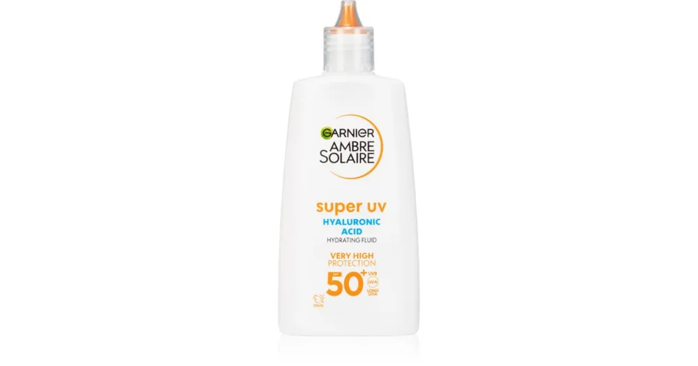 GarnierAmbre Solaire Super UV Hyaluronic Acid gyengéd védő folyadék hidratáló hatással Legkelendőbb