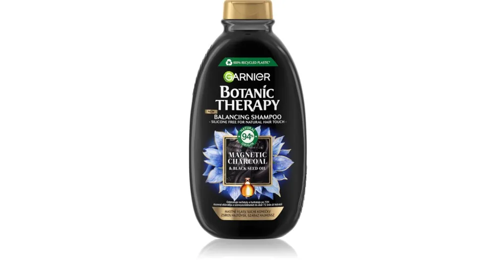 Kihagyhatatlan ajánlat GarnierBotanic Therapy Magnetic Charcoal sampon zsíros fejbőrre és száraz hajvégekre