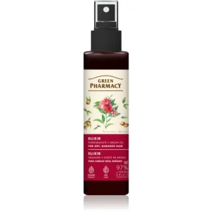 Green PharmacyArgan Oil & Pomegranate Elixir öblítést nem igénylő elixír a sérült, töredezett hajra Legkelendőbb