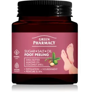 Újdonság Green PharmacyFoot Care Regenerating Sugar-Salt Oil Foot Peeling hámlasztó bőrradír lábakra