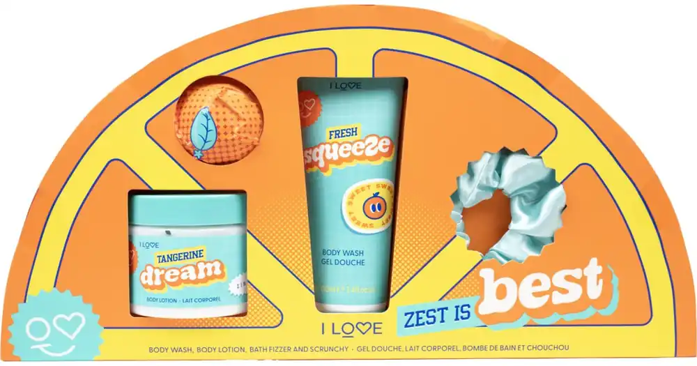 I LoveZest is Best ajándékszett fürdőbe illatok Zesty Orange Ne maradj le