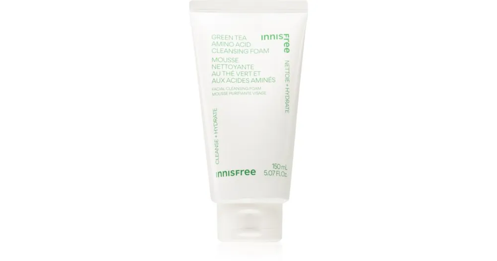 Végkiárusítás innisfreeGreen Tea Amino Acid Cleansing Foam finoman tisztító hab hidratáló hatással