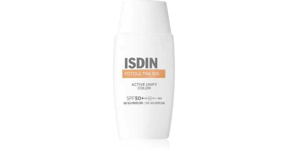 Ne maradj le ISDINFotoUltra 100 Active Unify Color Depigmentant SPF50+ védő és tonizáló folyadék arcra