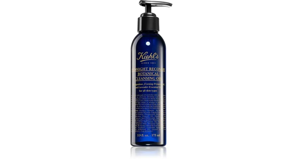 Azonnali szállítás Kiehl‘sMidnight Recovery Botanical Cleansing Oil sminklemosó olaj minden bőrtípusra, beleértve az érzékeny bőrt is