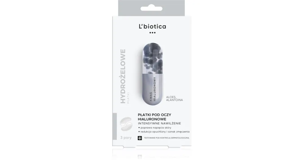 Vedd meg online L’bioticaEye Patches Hyaluronic intenzív hidratáló maszk a szem köré