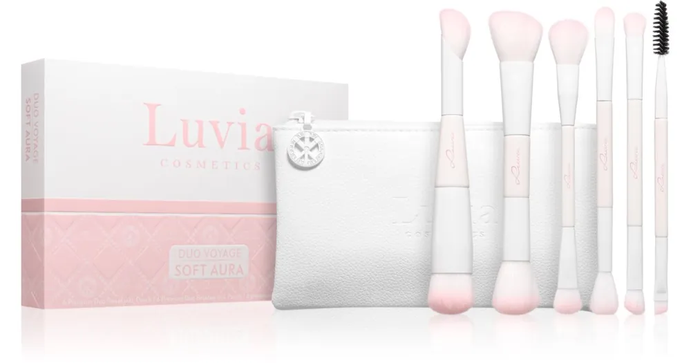 Luvia CosmeticsDuo Voyage Utazó ecsetkészlet táskával Soft Aura Alacsony ár