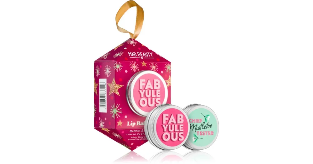 Mad BeautyFabYuleOus tápláló szájbalzsam duo Prémium