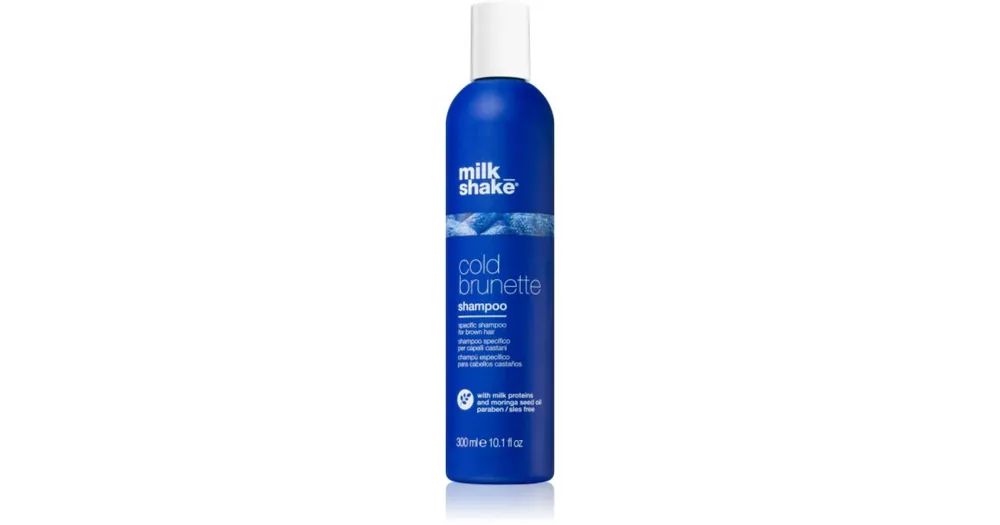 Olcsóbb milk_shake®Cold Brunette Shampoo sampon a sárga tónusok neutralizálására a barna árnyalatú hajra
