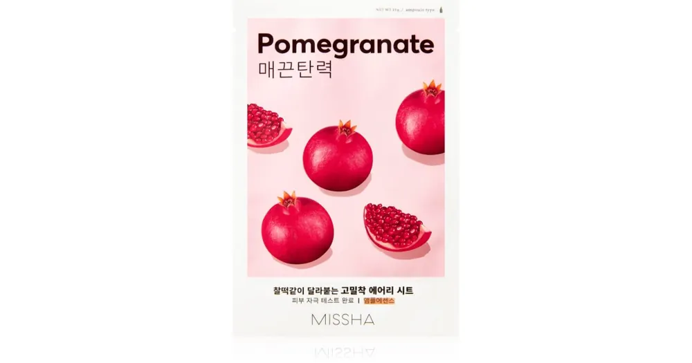 MisshaAiry Fit Pomegranate arcmaszk bőrpuhító és frissítő hatással Gyors szállítás